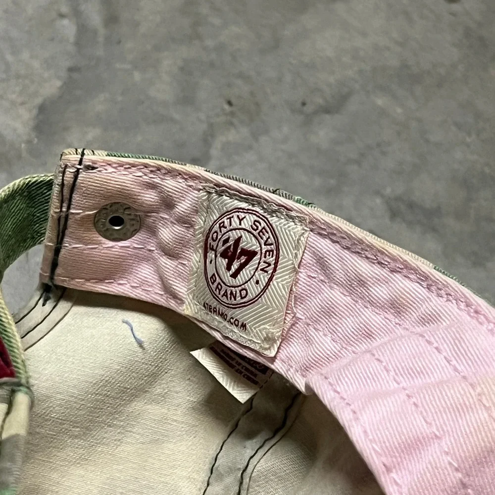 47 Brand Washington Nationals Camo Hat Womens MLB Baseball Cap Pink Distressed